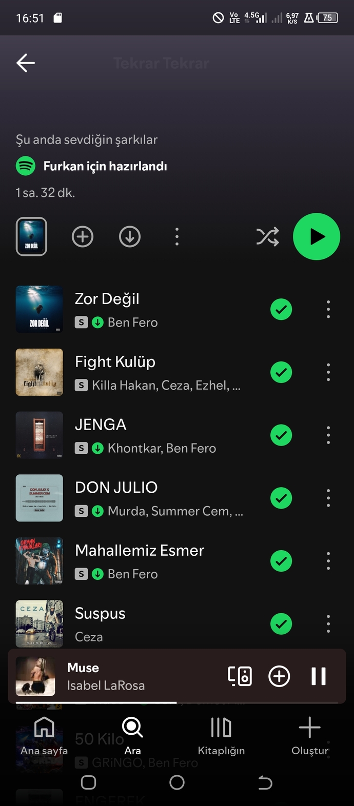 En çok dinlediğiniz sanatçılar hangileri?