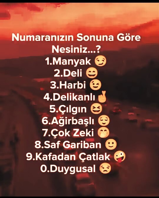 Telefon son numarasina göre nesiniz 🤪?