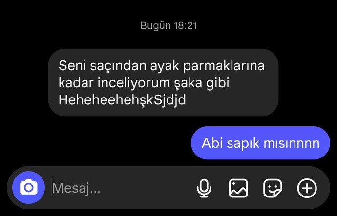 Şimdi sana ne mesajlar geliyordur?