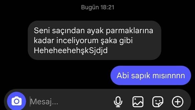 Şimdi sana ne mesajlar geliyordur?