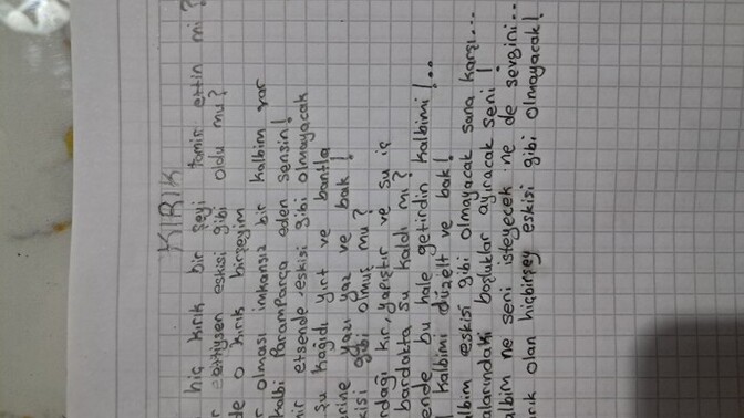 Kırık olan kişiler için şiir yazdım. Sizce nasıl olmuş?