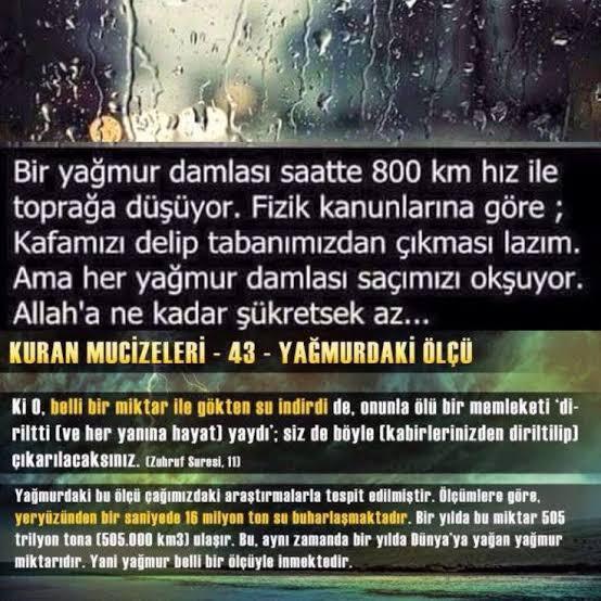 Yagmurun yagmasini saglayan Allah mi yoksa bilim mi?