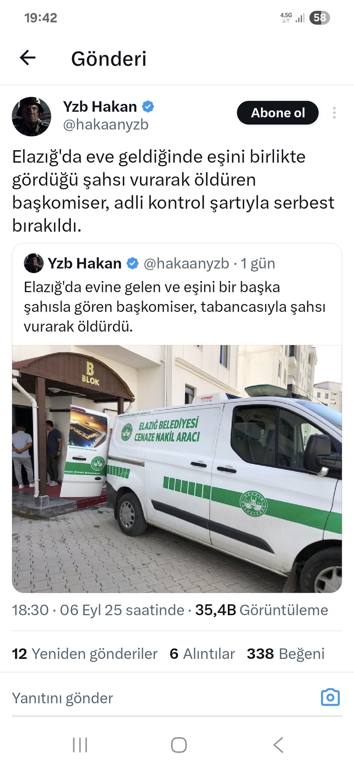 Cinayet işleyen şahsın, serbest bırakılmasını nasıl değerlendiriyorsunuz?