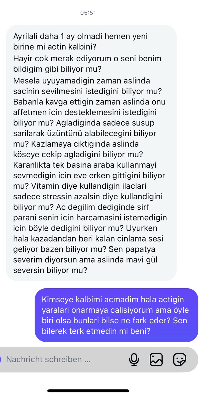 Madem bu kadar seviyordun niye ayrildin?