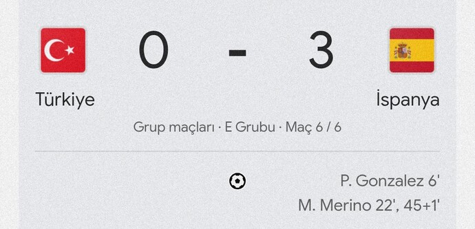 Durum 0-3 bu duruma ne diyorsunuz?