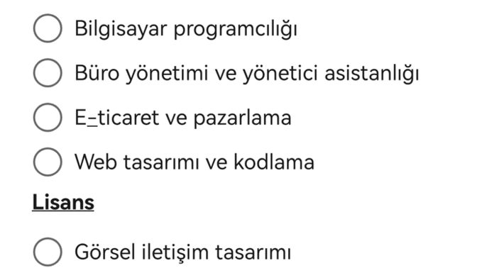 Sizce sınavsız ikinci üniversite için hangi bölüm ve üniyi seçmeliyim?