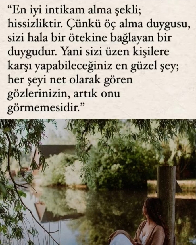 En iyi intikam alma şekliniz nedir?