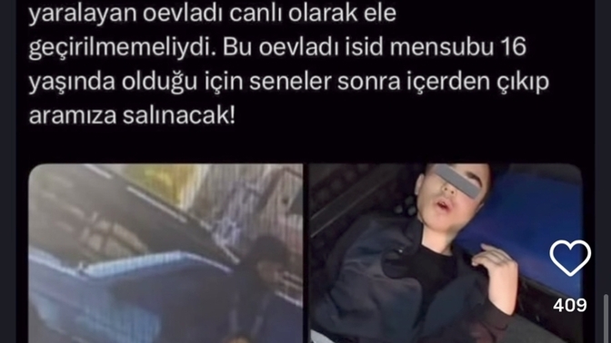 3 polisimizi öldüren bu şahıs hakkında ne düşünüyonuz?