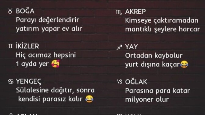 Eline para geçse ne yaparmışsın bak bakiyim? Burcuna göre doğrumu 🤪?