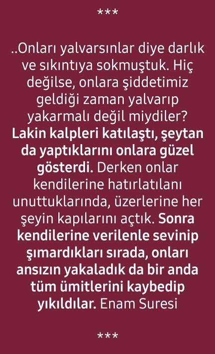 Şeytan pis olan işleri insanlara güzel gösterir siz de buna şaşırmıyormusunuz bu istek böyle?