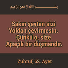 Şeytan pis olan işleri insanlara güzel gösterir siz de buna şaşırmıyormusunuz bu istek böyle?