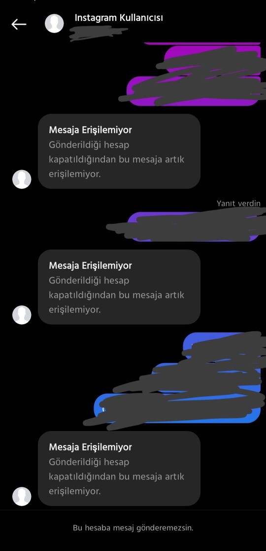 Beni mi engellemiş hesabı mı dondurmuş?