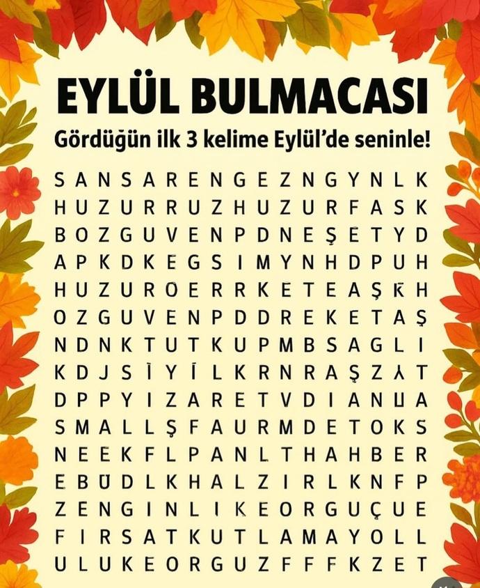 Gördüğün 3 kelime hangileri?