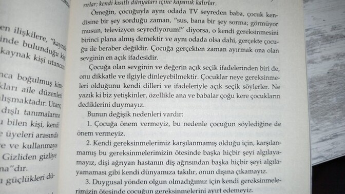 Kitaptaki bu kısım hakkında düşünceleriniz neler, baban sana hiç böyle davrandı mı?