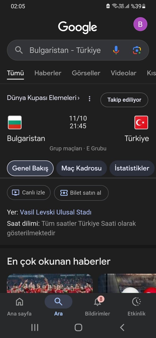 Yarın saat 21:45 milli maç var Bulgaristan - Türkiye maçı bence yenermiyiz?
