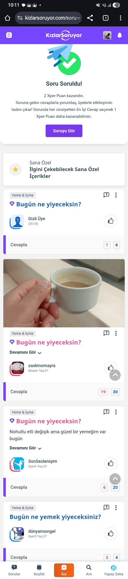 Bir soru sordum ve benzer sorular çıktı 😂😂😂nasıl ama sizde oldu mu hiç?