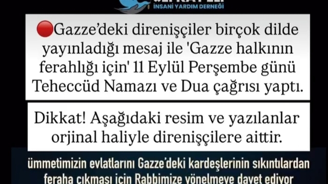 Gazze için dua zincirine katılacak mısınız?