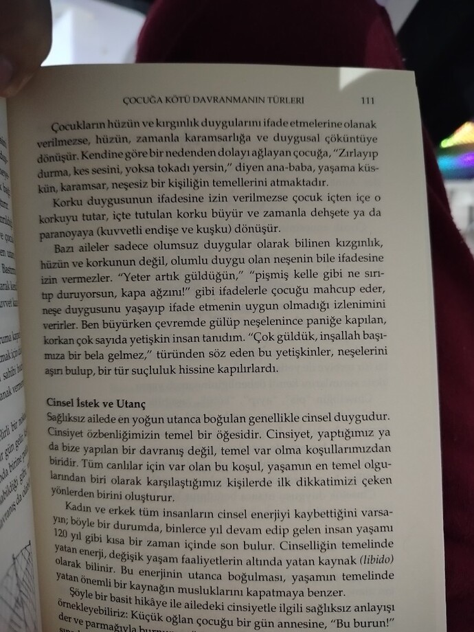 Kitaptaki bu kısım hakkında düşünceleriniz neler?