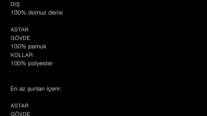 Bu ceketi almıştım mağazadan ama sonra bakınca domuz derisi olduğunu fark ettim?