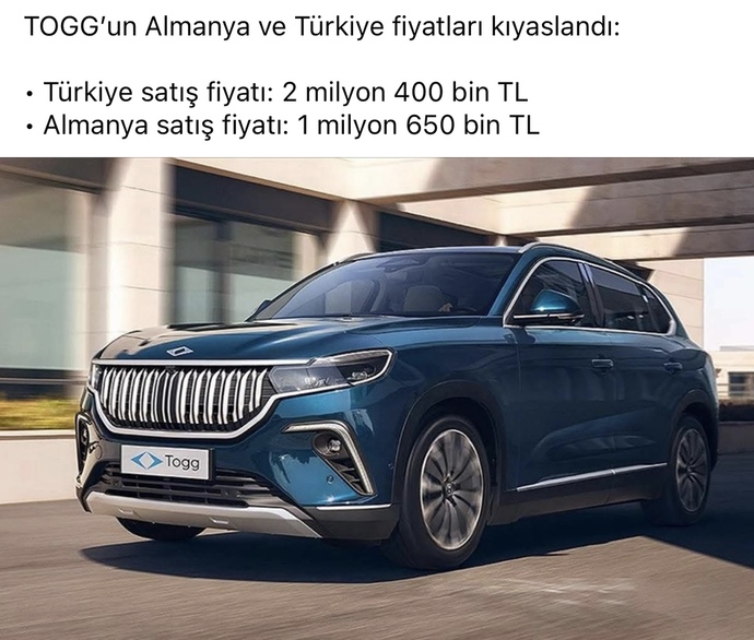 Yeni TOGG fiyatları açıklandı. Sizce fiyatlar nasıl?