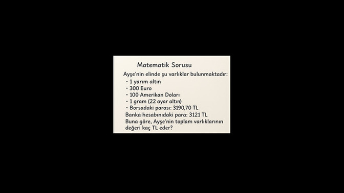 Bu işlemin sonucu?