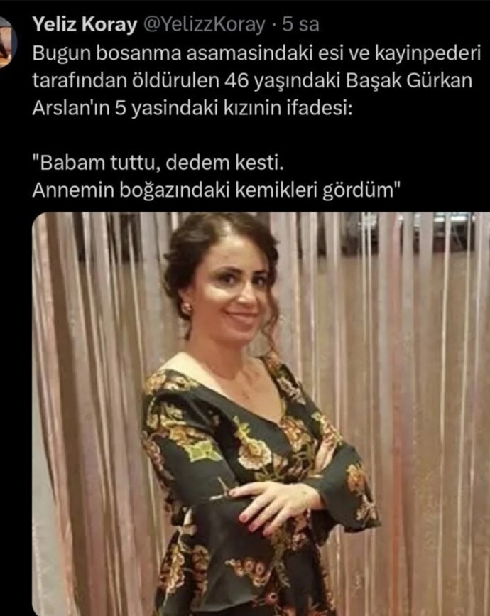 5 yaşındaki kızı önünde katledilen kadın?