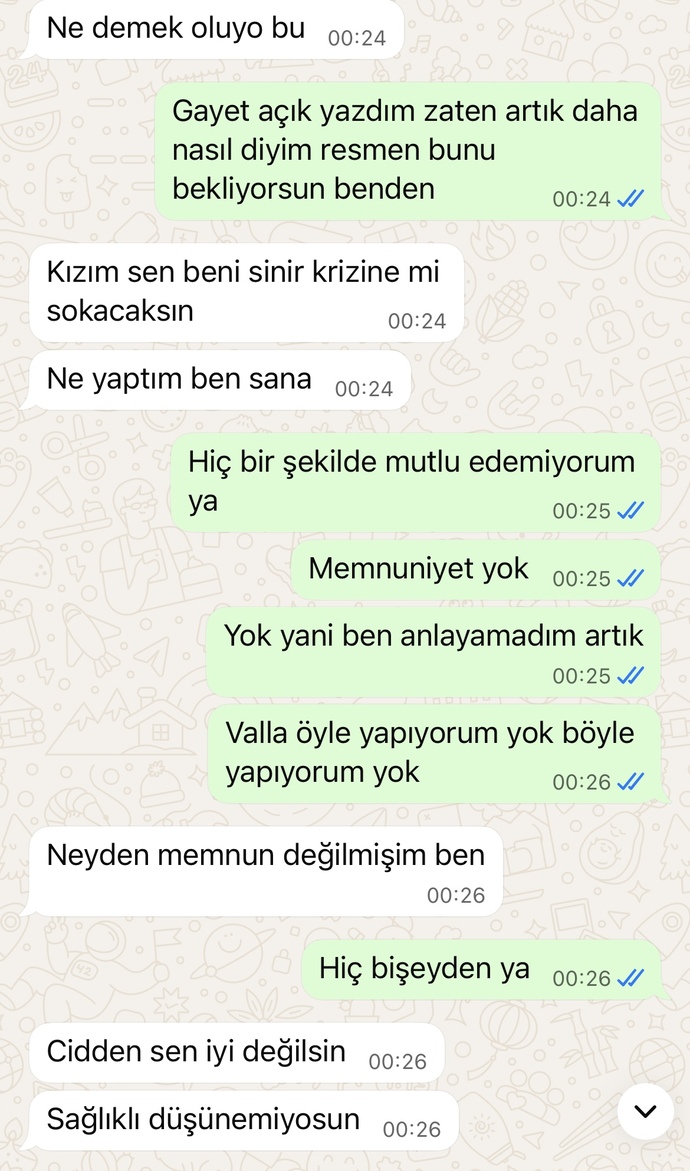 Ayrılalım diyorum gidişat hep böyle. Sizce ne yapayım?