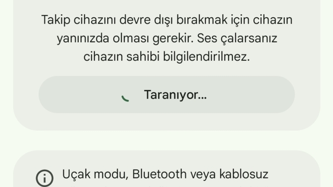 Cihazımda ki uyarı nedir sizce biri beni takip mi ediyor?