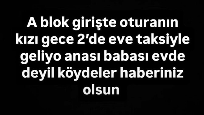 Komşu Instagram'da kızın yediği hatları paylaşmış nasıl?