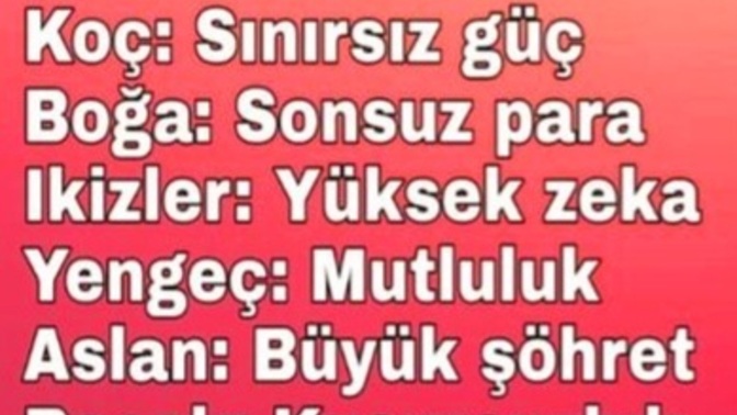 Burçların enleri nelerniş?