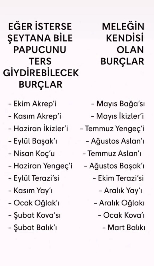 Melek misiniz, şeytan mı?
