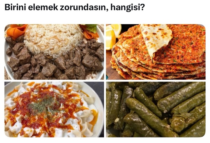 Sofraya oturdun birini elemek zorundasin hangisi olurdu 😀?