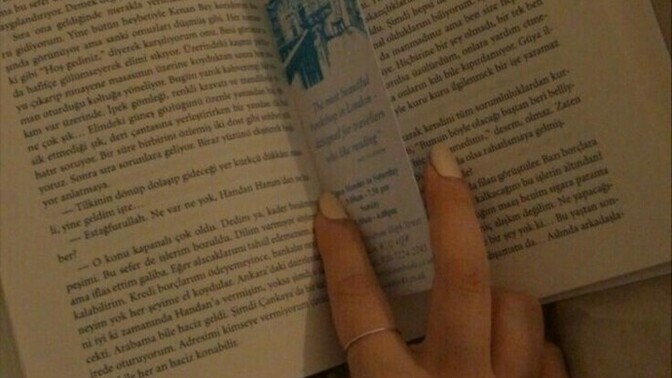 Kitaplığından rastgele bir kitap seçip son sayfasındaki son cümleyi buraya yazar mısın?