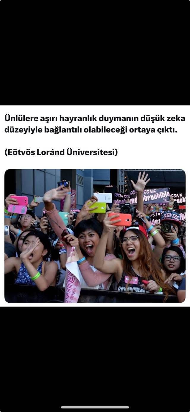 Ünlülere aşırı hayranlık duymanın düşük zekayla ilgisi var mı?