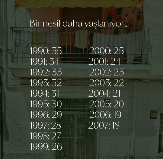 Siz kaç yaşındasınız?