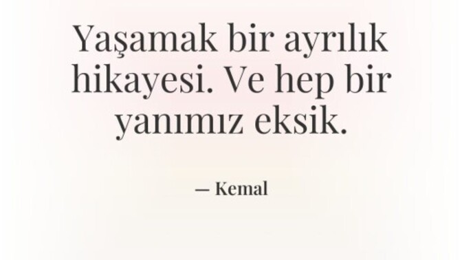 Bir yanınız eksik mi?