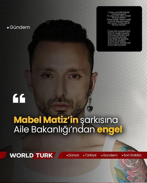 Mabel Matizin yeni sarkisina engel geldi sizce bu kadarı çok fazla değil mi bu nesile neyi aşilamaya çalışıyorlar böyle?