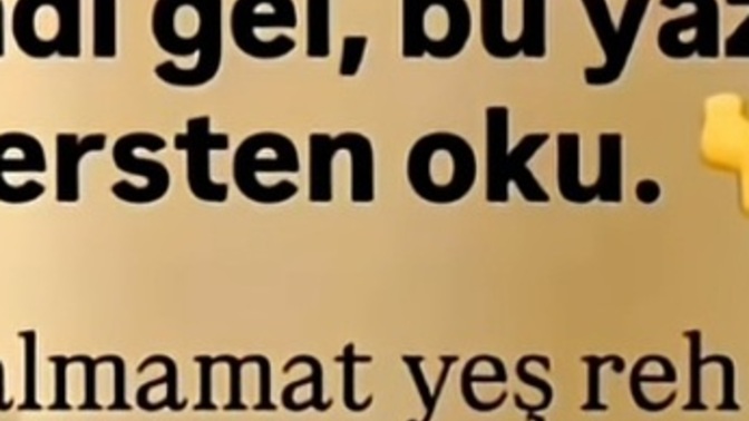 Bu yazıyı tersten okursanız ne okumuş olursunuz :D?