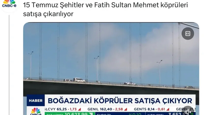 Satılık köprü var ! Almak ister miydiniz?