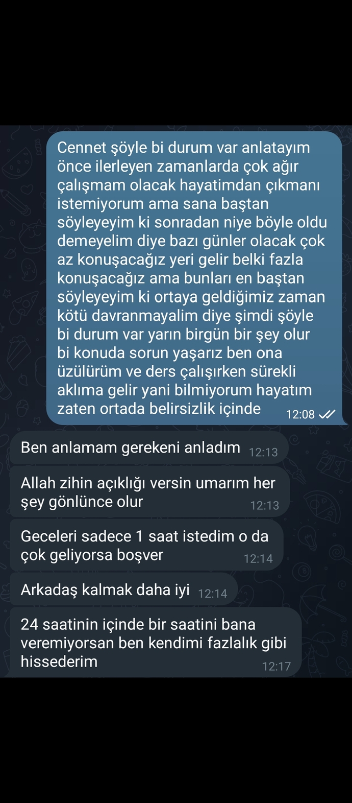 Ben kpss çalışıyorum arkadaşlar sıkı şekilde kıza bunu yazdım ne düşünüyorsunuz?