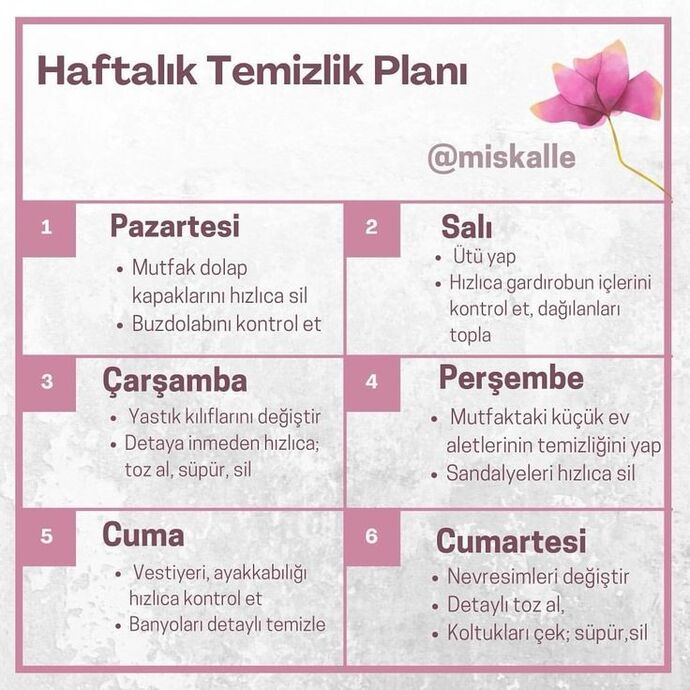 Evi temizlemeden önce not alıyor musunuz?