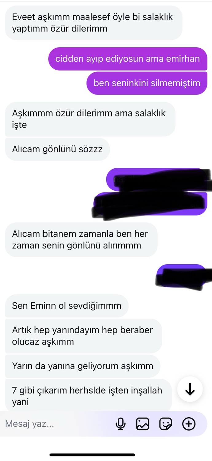 Aradan 10 gün geçti böyle mesajlar attı. sizin yorumunuz ne?