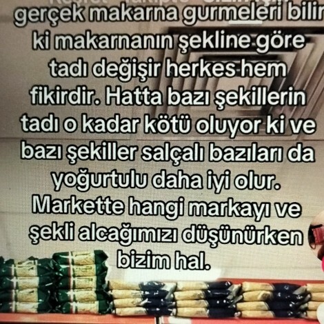 Makarnanın hangi şeklini seviyorsunuz?