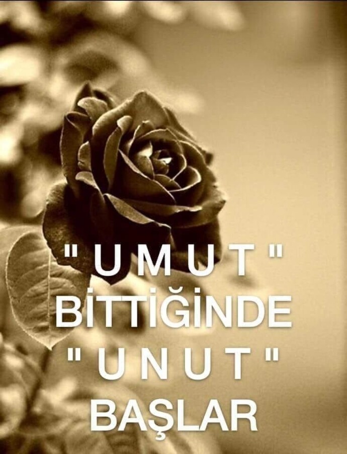 Umut yoksa unutmak mı gerekir?