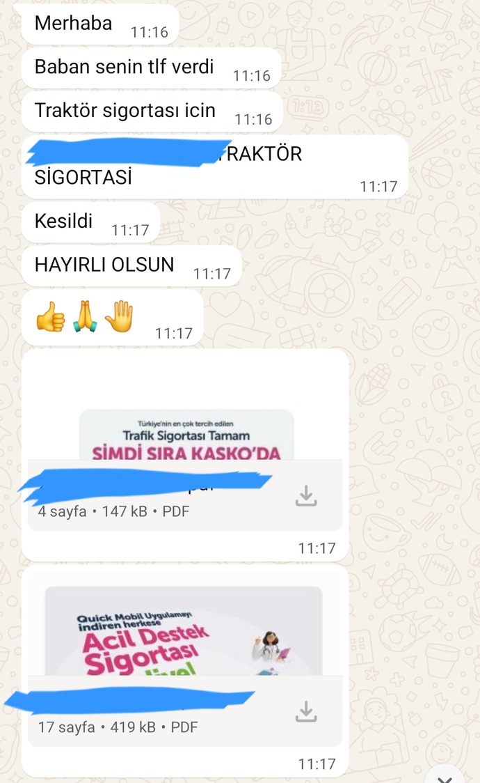 Araç sigortalarını vs yüz yüze mi yaparsınız yoksa yönlendirmelerle mi?