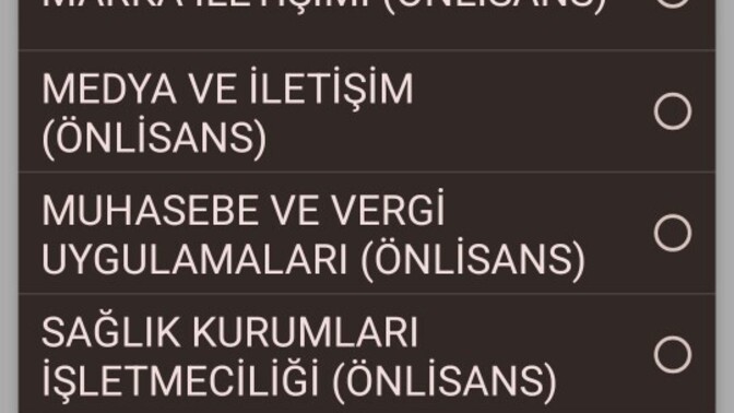 2. Üniversitem için açıktan hangi bölümü okumalıyım?