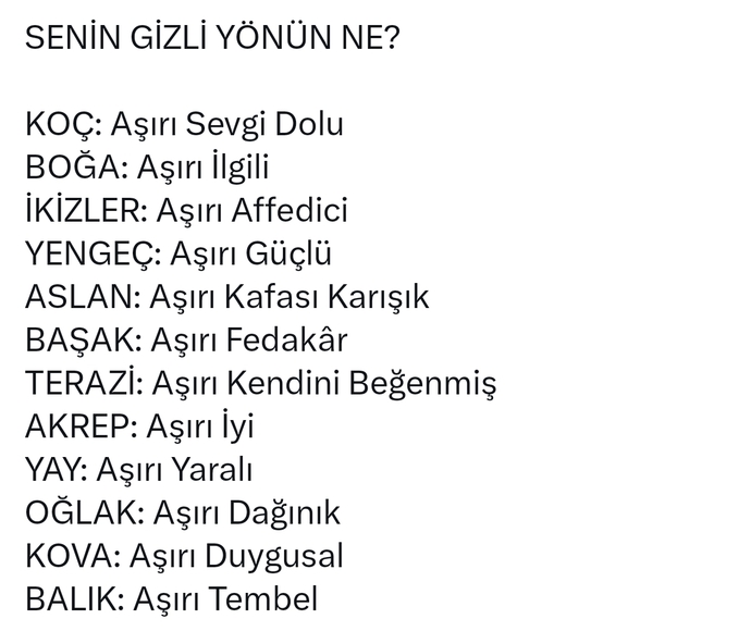 Burcunuza göre sizin gizli yönünüz nedir?