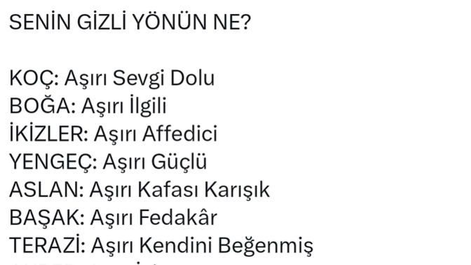 Burcunuza göre sizin gizli yönünüz nedir?