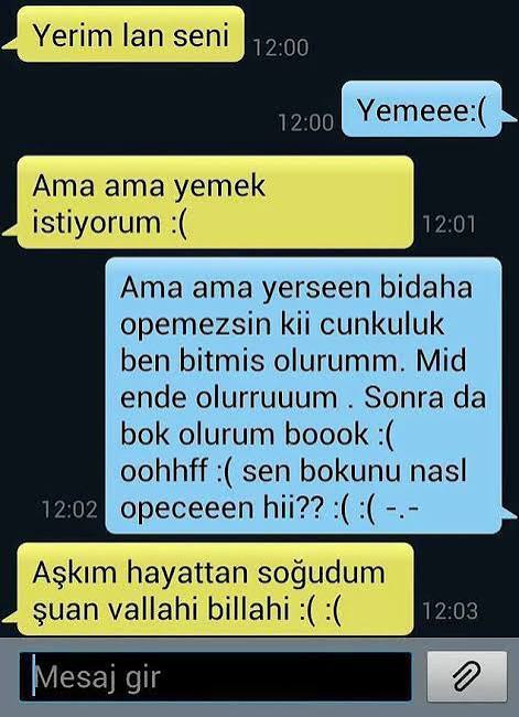 "Seni yerim" diyen manitaya ne denir?