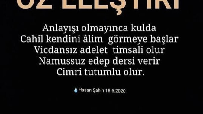 Özeleştiri yapar mısınız?